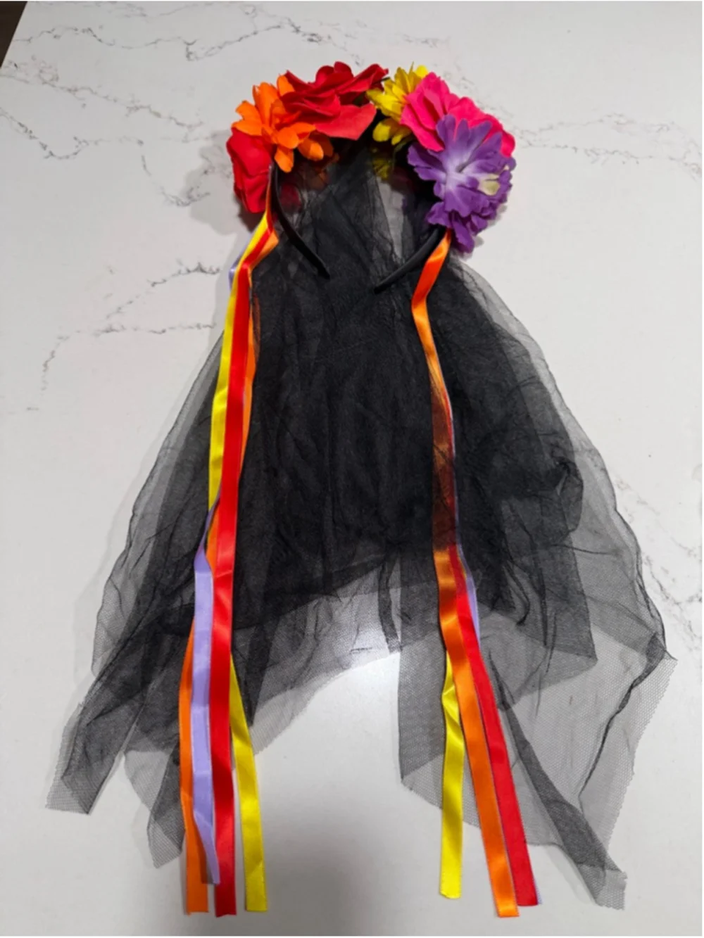 NEW Day of The Dead Flower Headband dia de los muertos costume Halloween